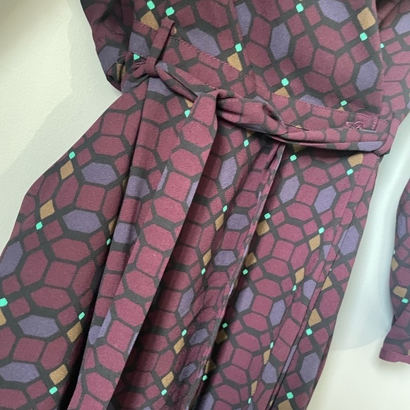 Wilfred franca wrap dress geometric shape pattern size 4 - Picture 11 of 15
